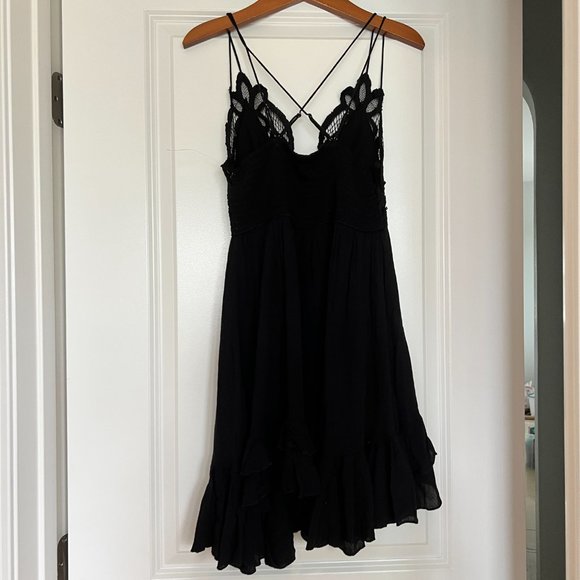 Free People One Adella Slip Dress NWT Black - Picture 5 of 8